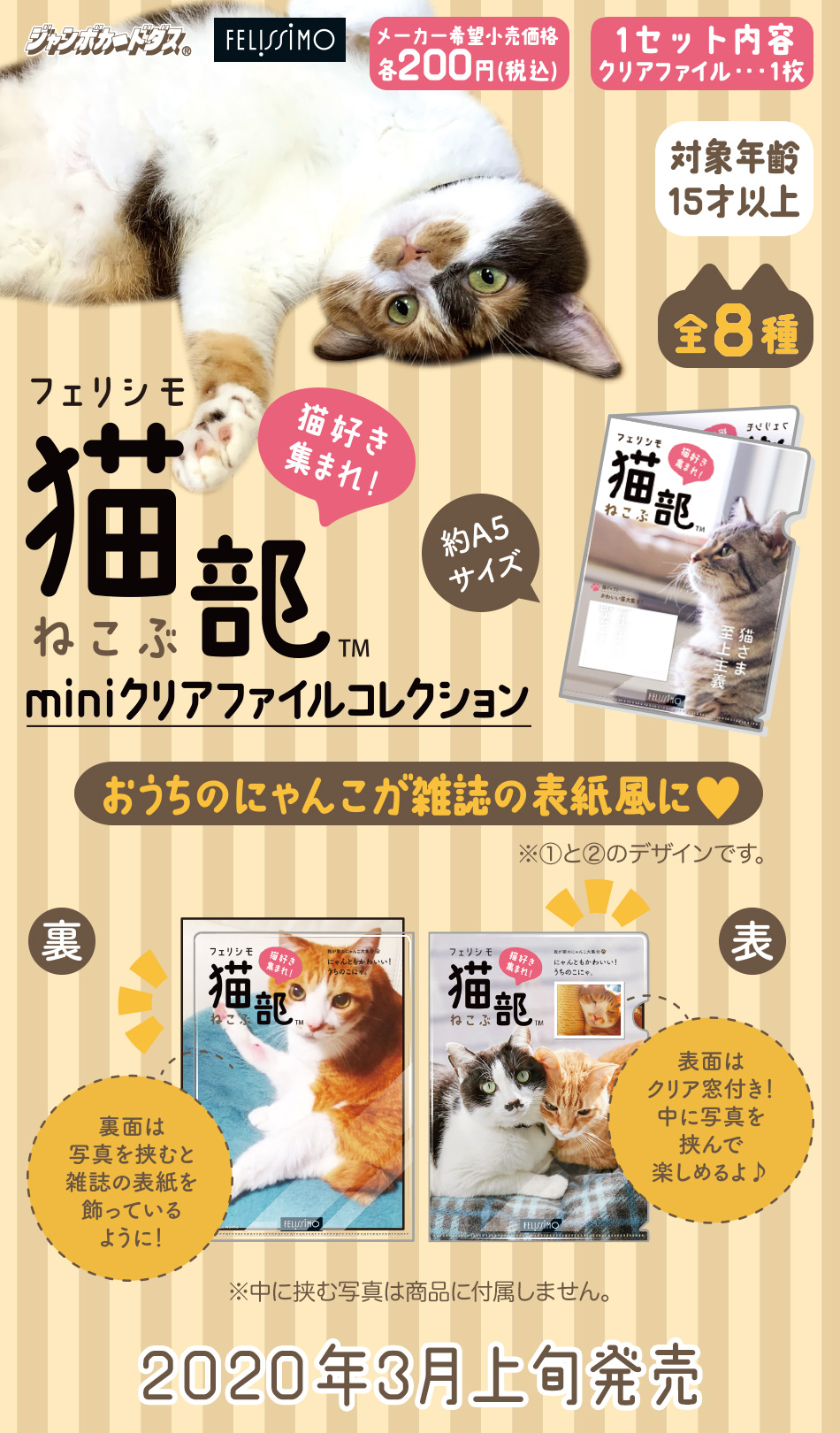フェリシモ猫部　miniクリアファイルコレクション